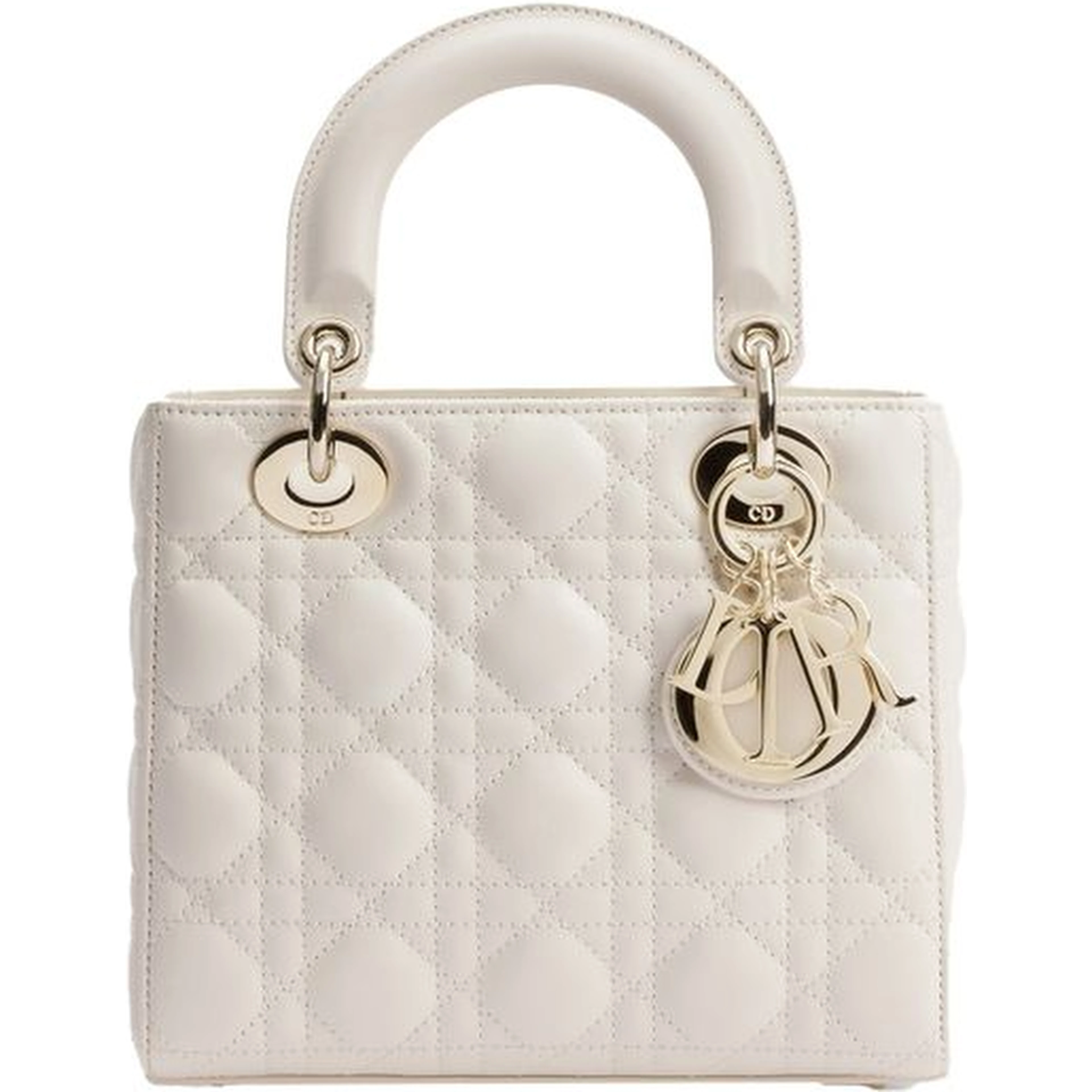White Lamb Leather Handbag