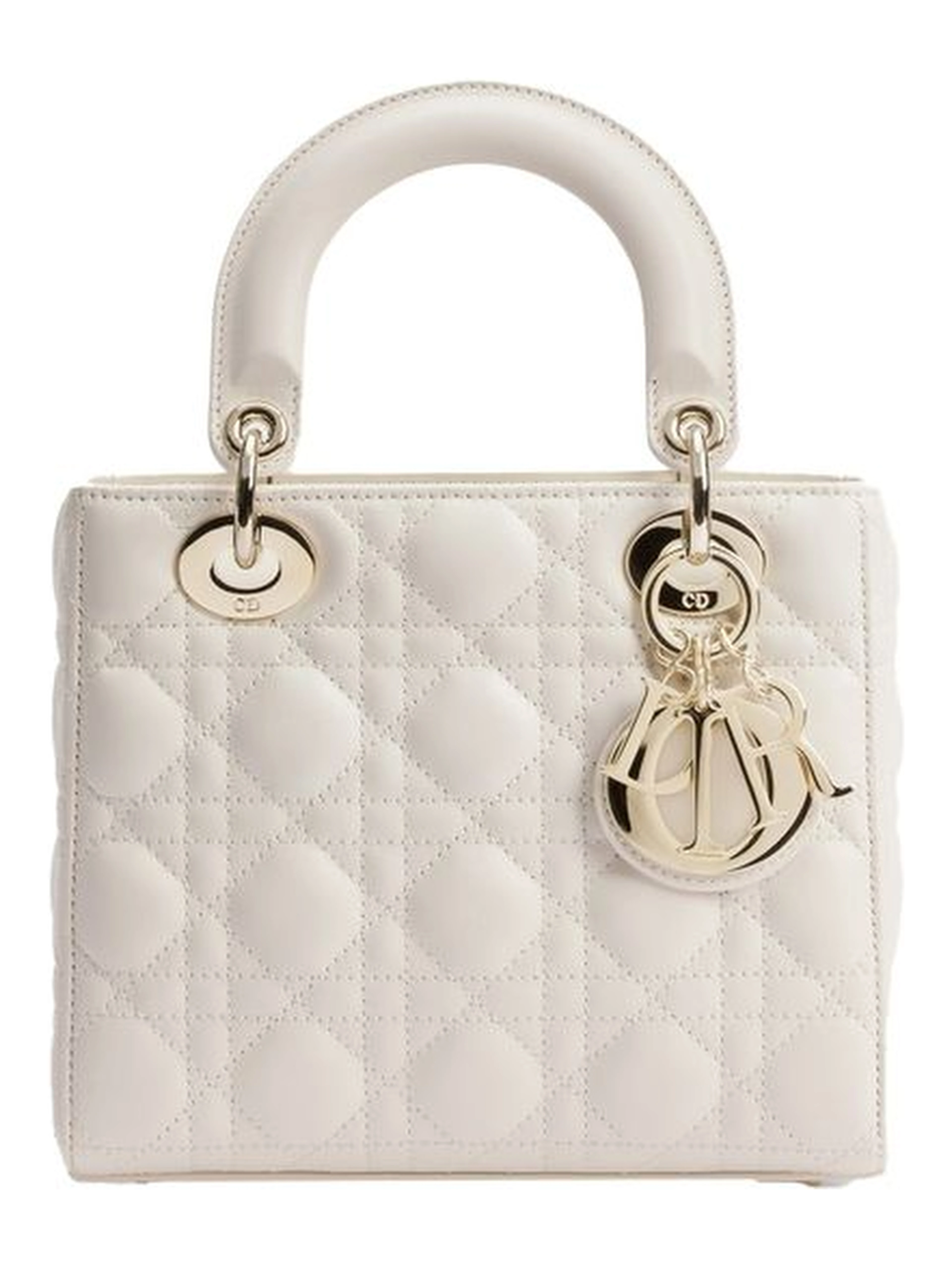 White Lamb Leather Handbag