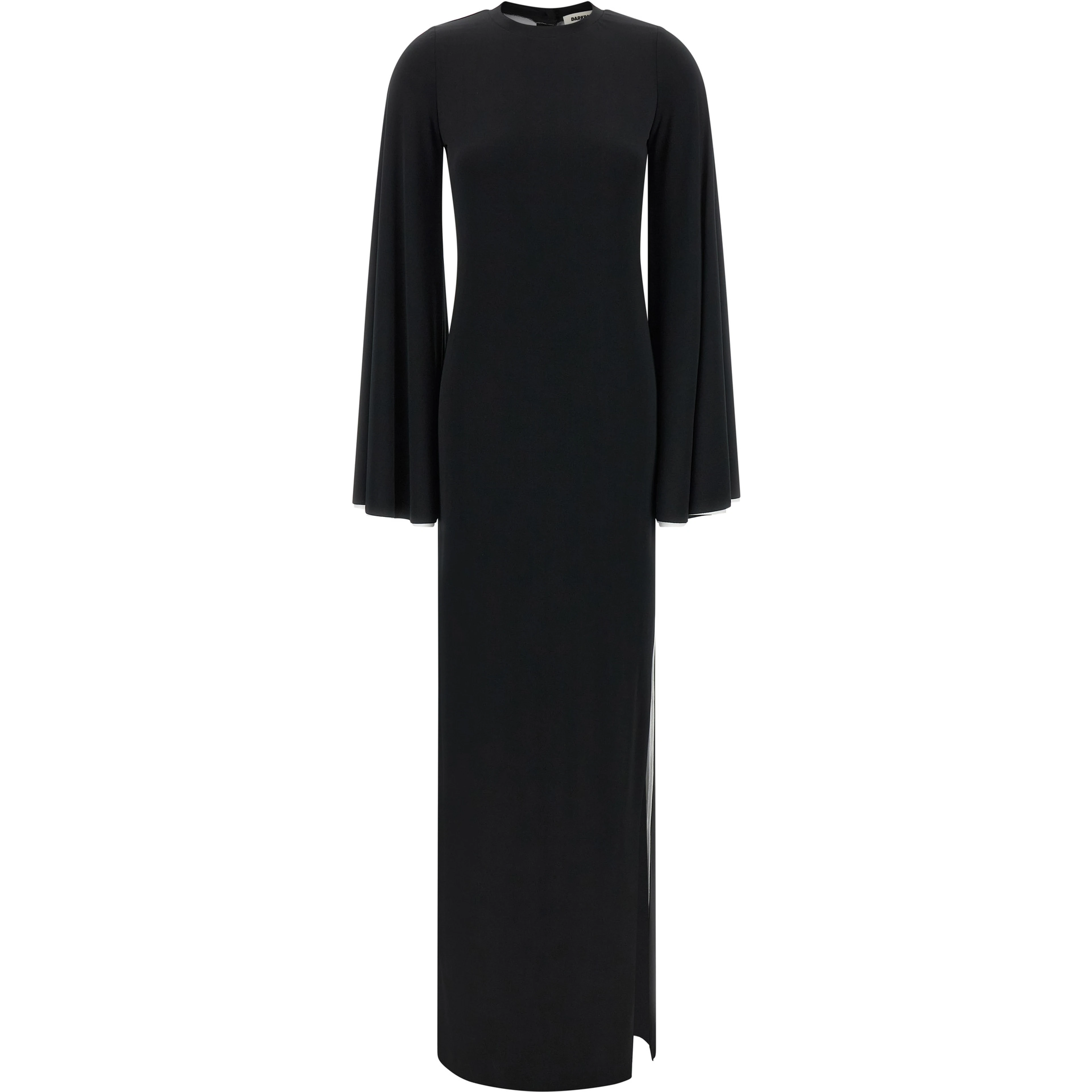 Black Polyester Long Dress