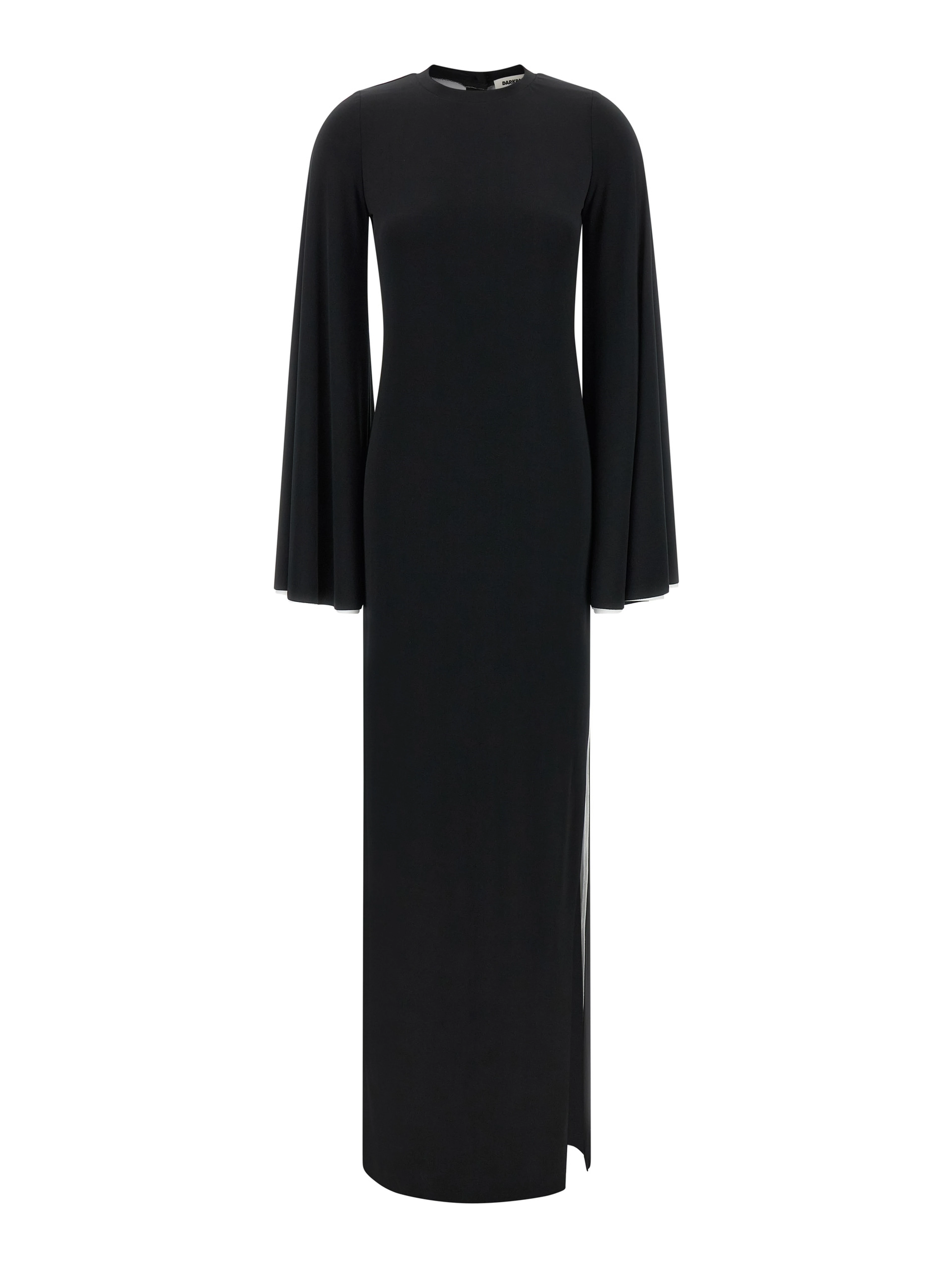Black Polyester Long Dress