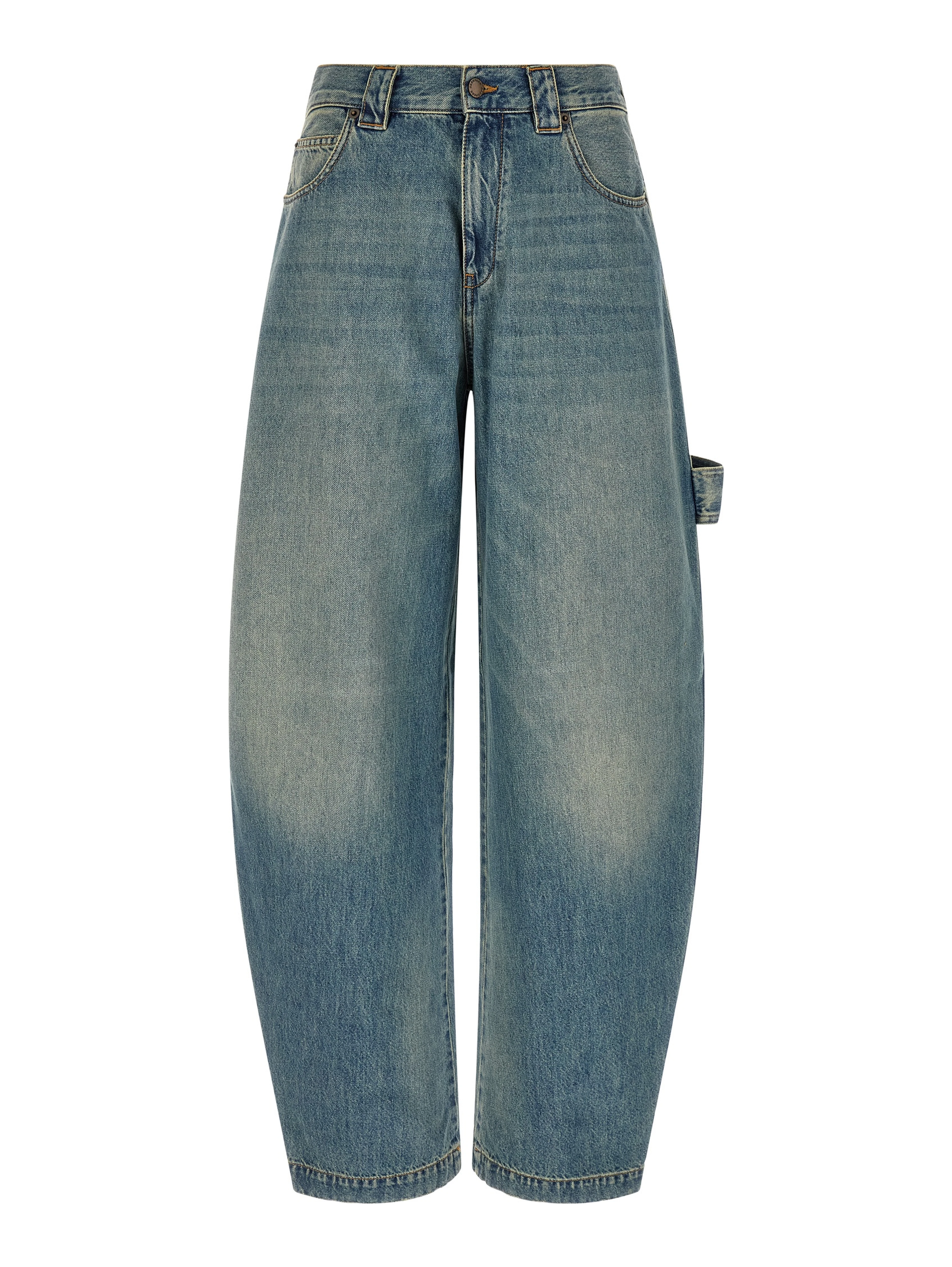 Blue Cotton Relaxed Fit Jeans