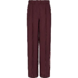 Bordeaux Silk Casual Pants