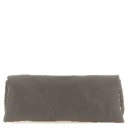 Gray Calfskin Clutch Bag