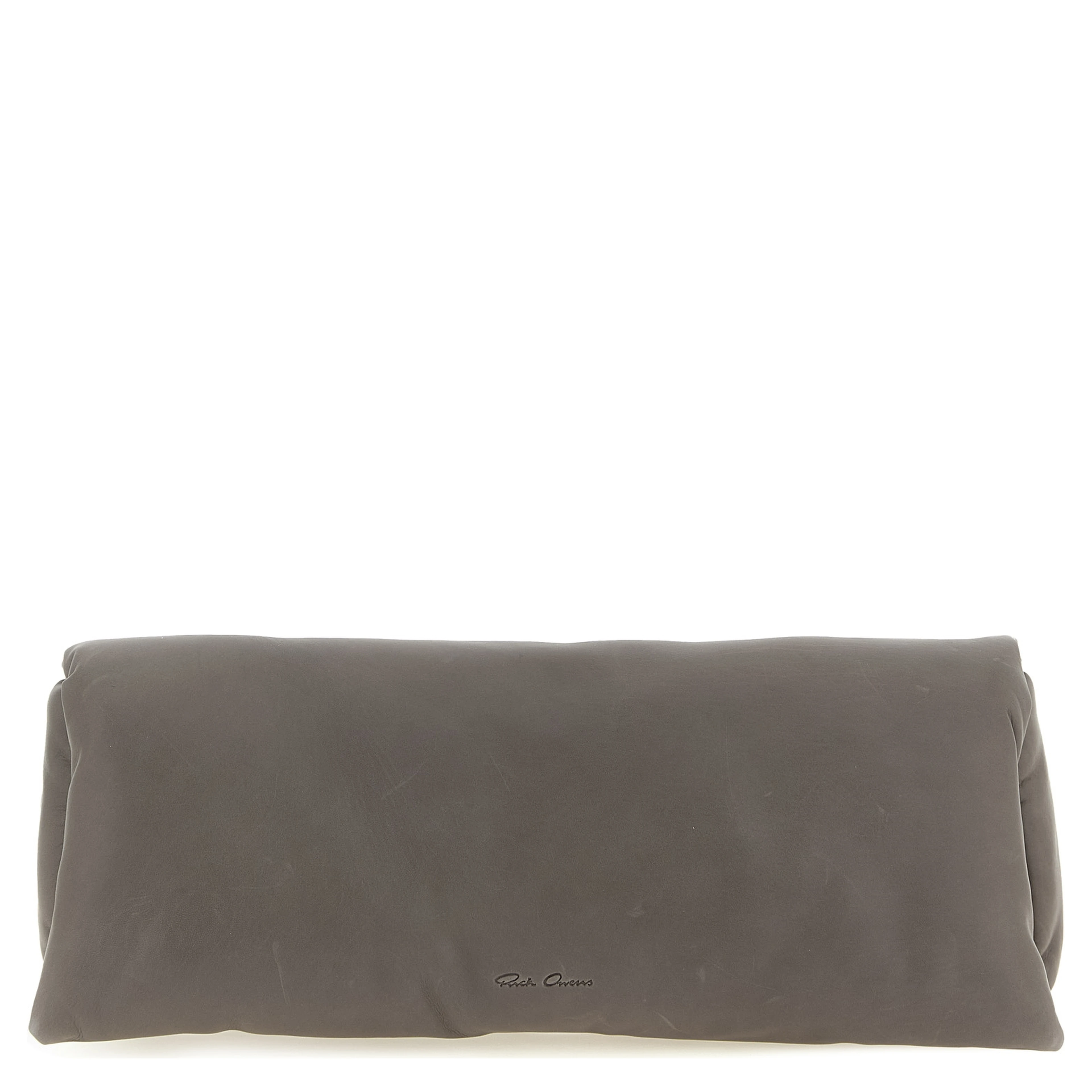 Gray Calfskin Clutch Bag