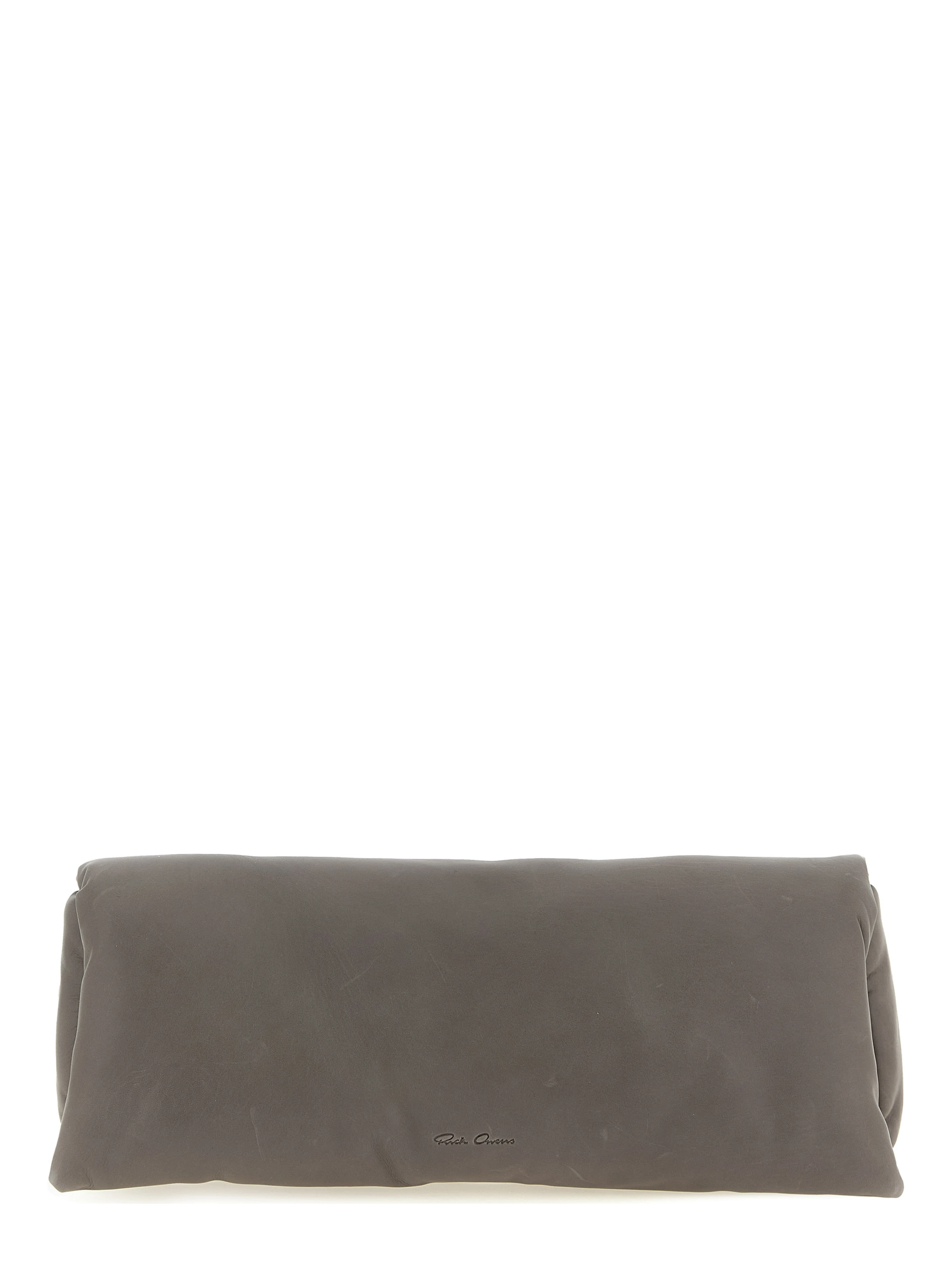 Gray Calfskin Clutch Bag