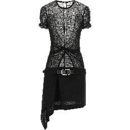 Black Polyamide Short Dress