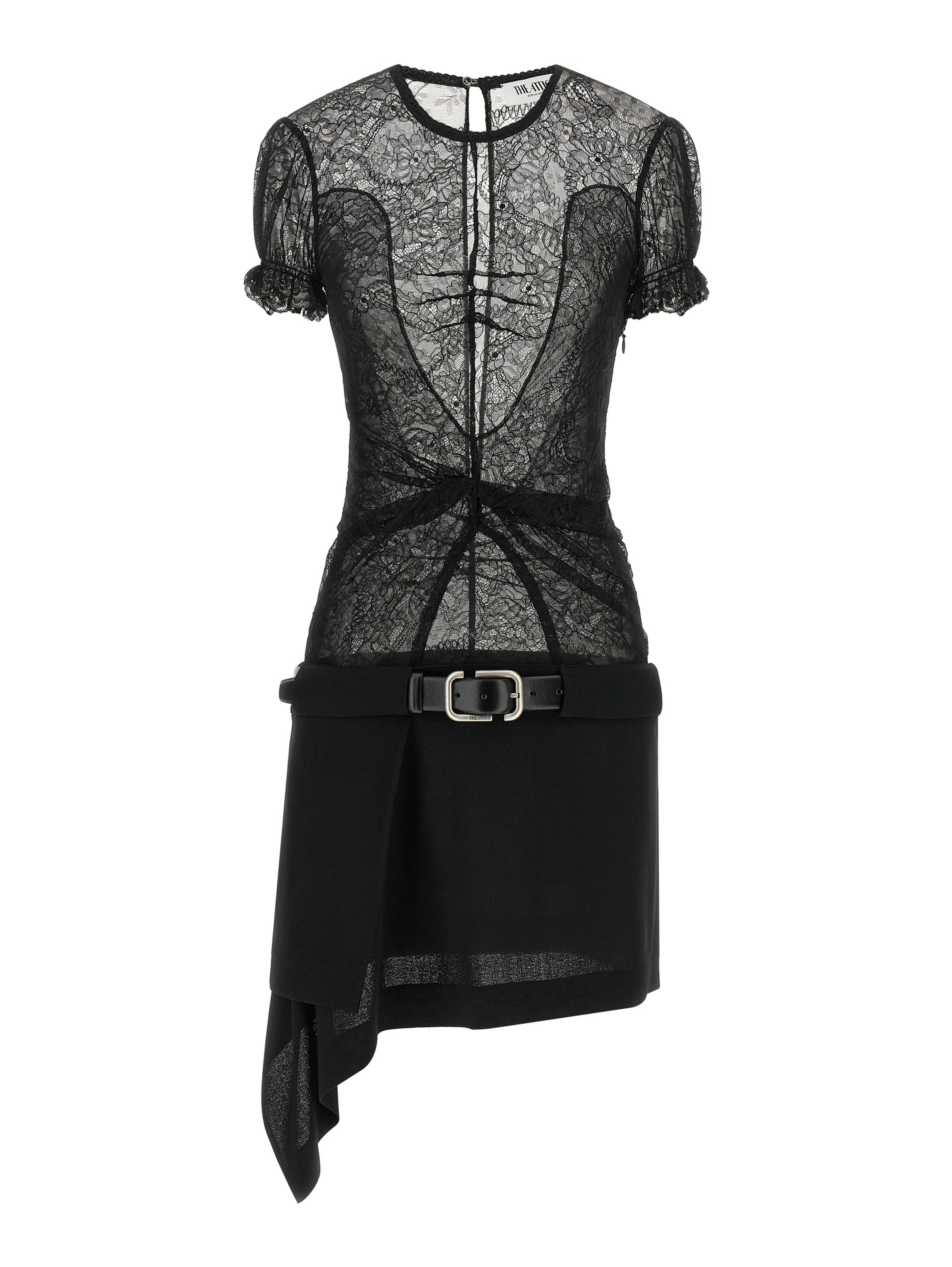 Black Polyamide Short Dress