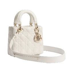 White Lamb Leather Handbag
