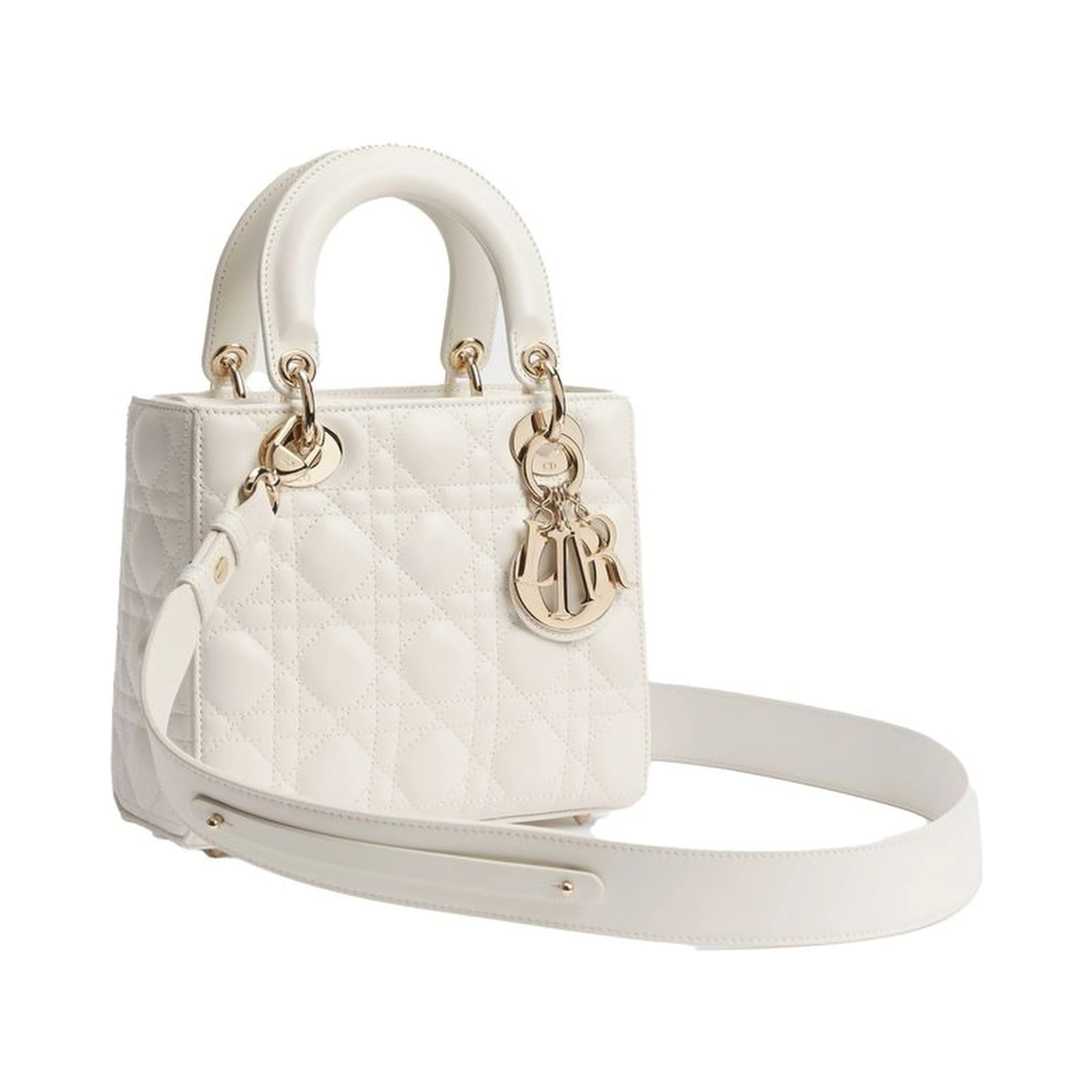 White Lamb Leather Handbag