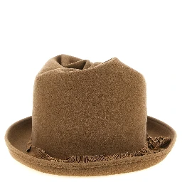 Beige Wool Fedora