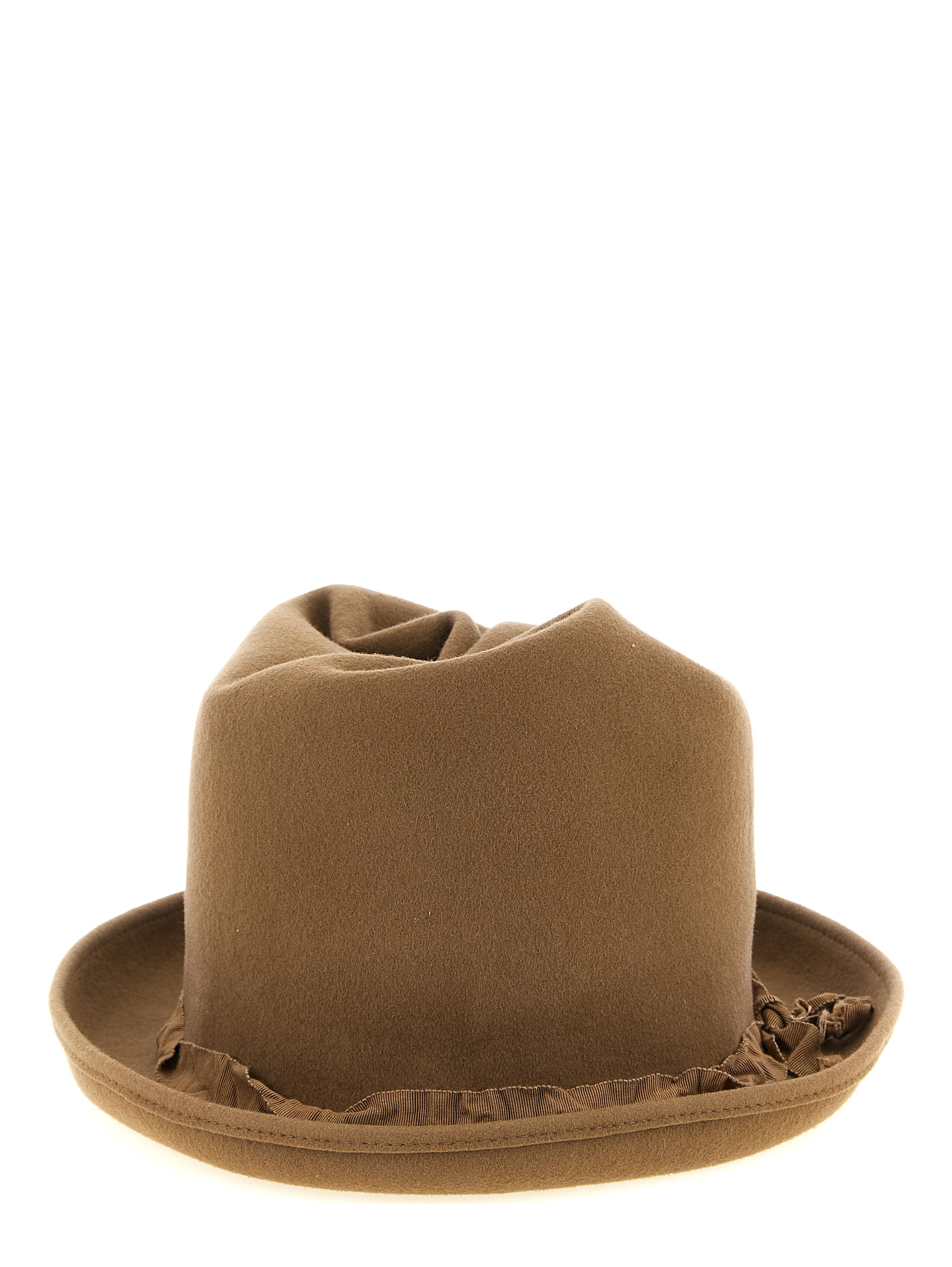 Beige Wool Fedora