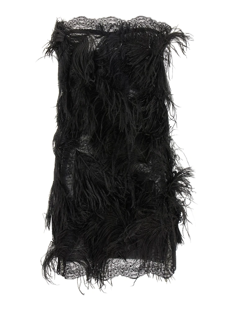 Black Polyamide Short Dress