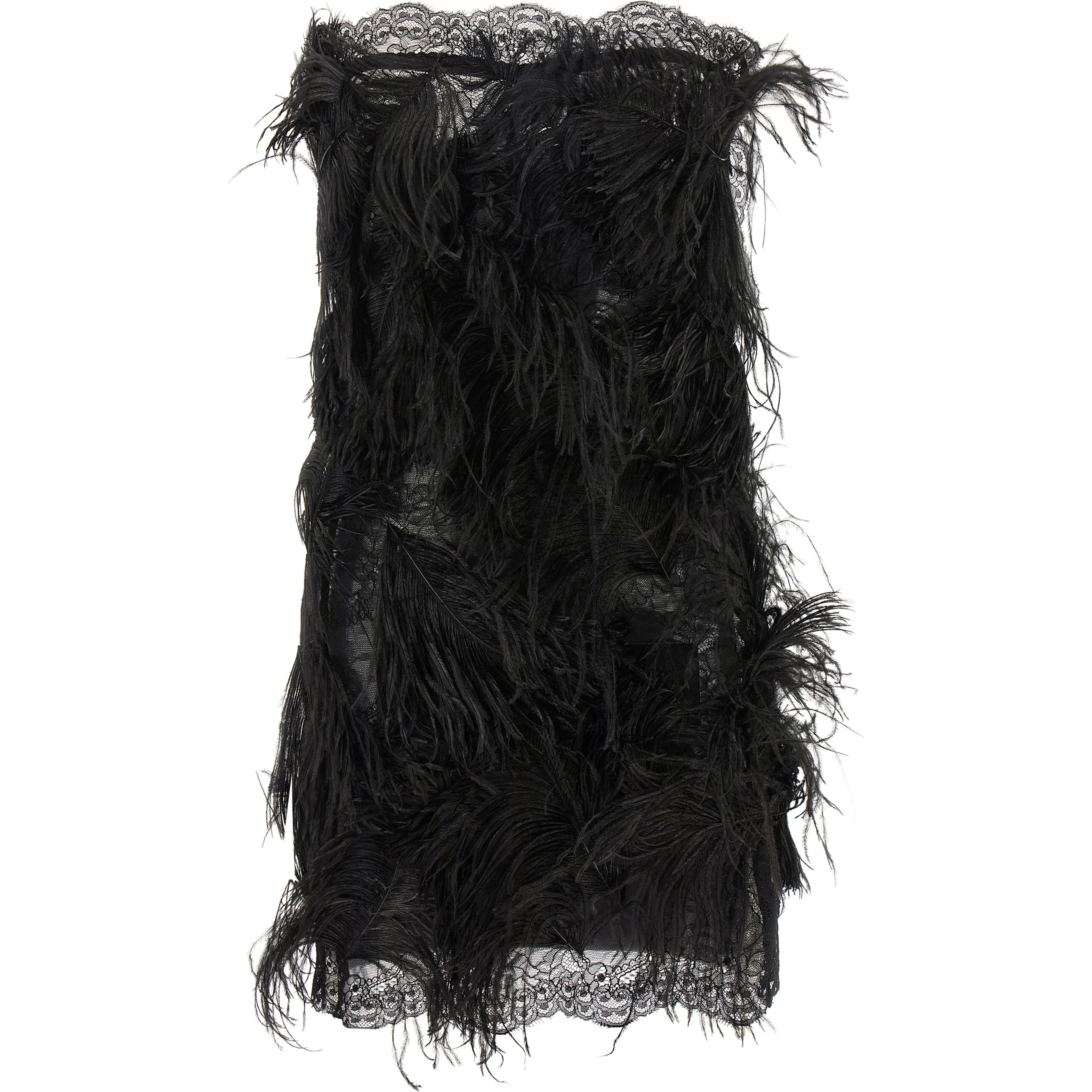 Black Polyamide Short Dress