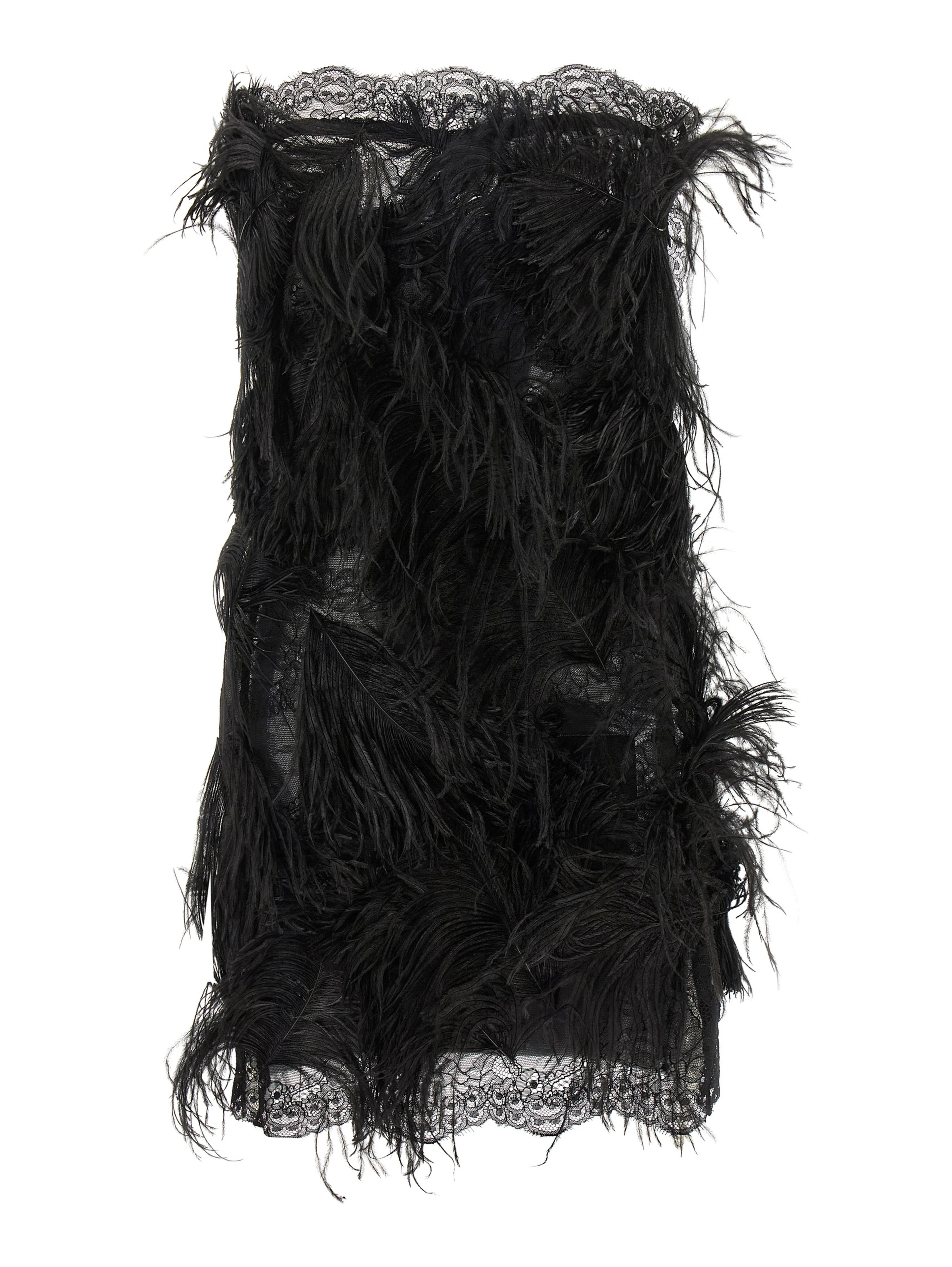 Black Polyamide Short Dress