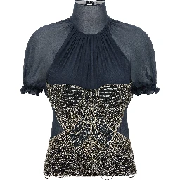 Blue Silk Tank Tops
