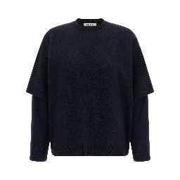 Blue Merino Wool Cardigan