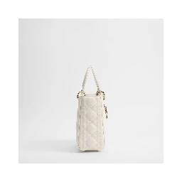 White Lamb Leather Handbag