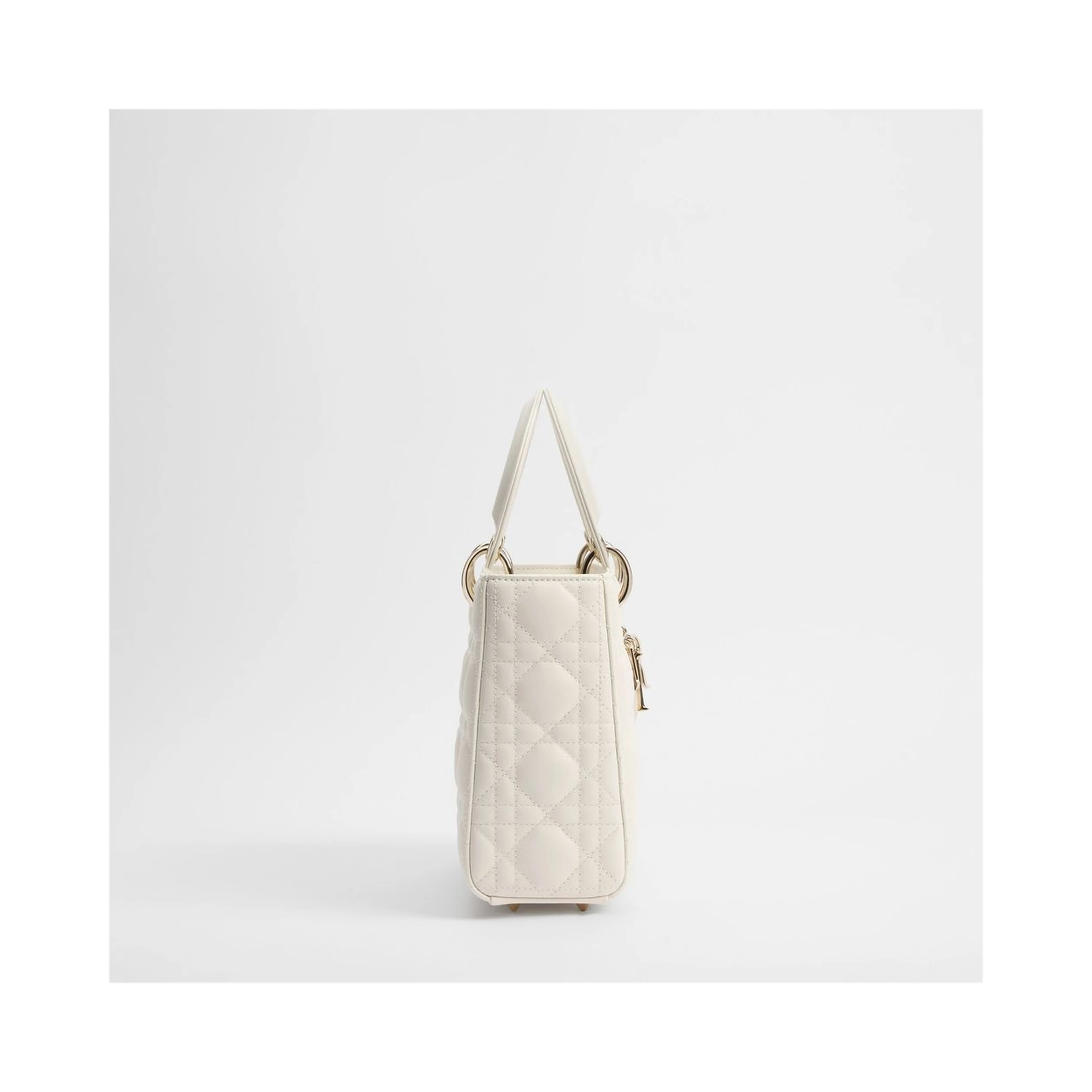 White Lamb Leather Handbag