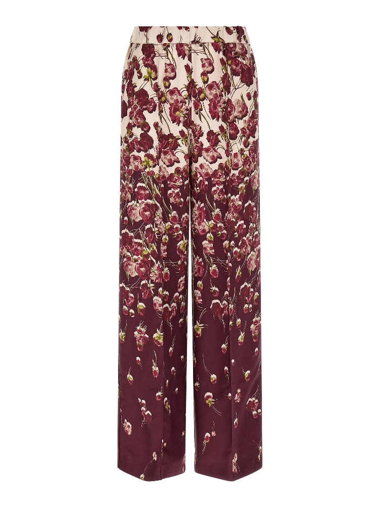 Multicolor Viscose Casual Pants