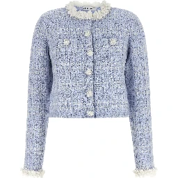 Blue Cotton Full-Length Jacket