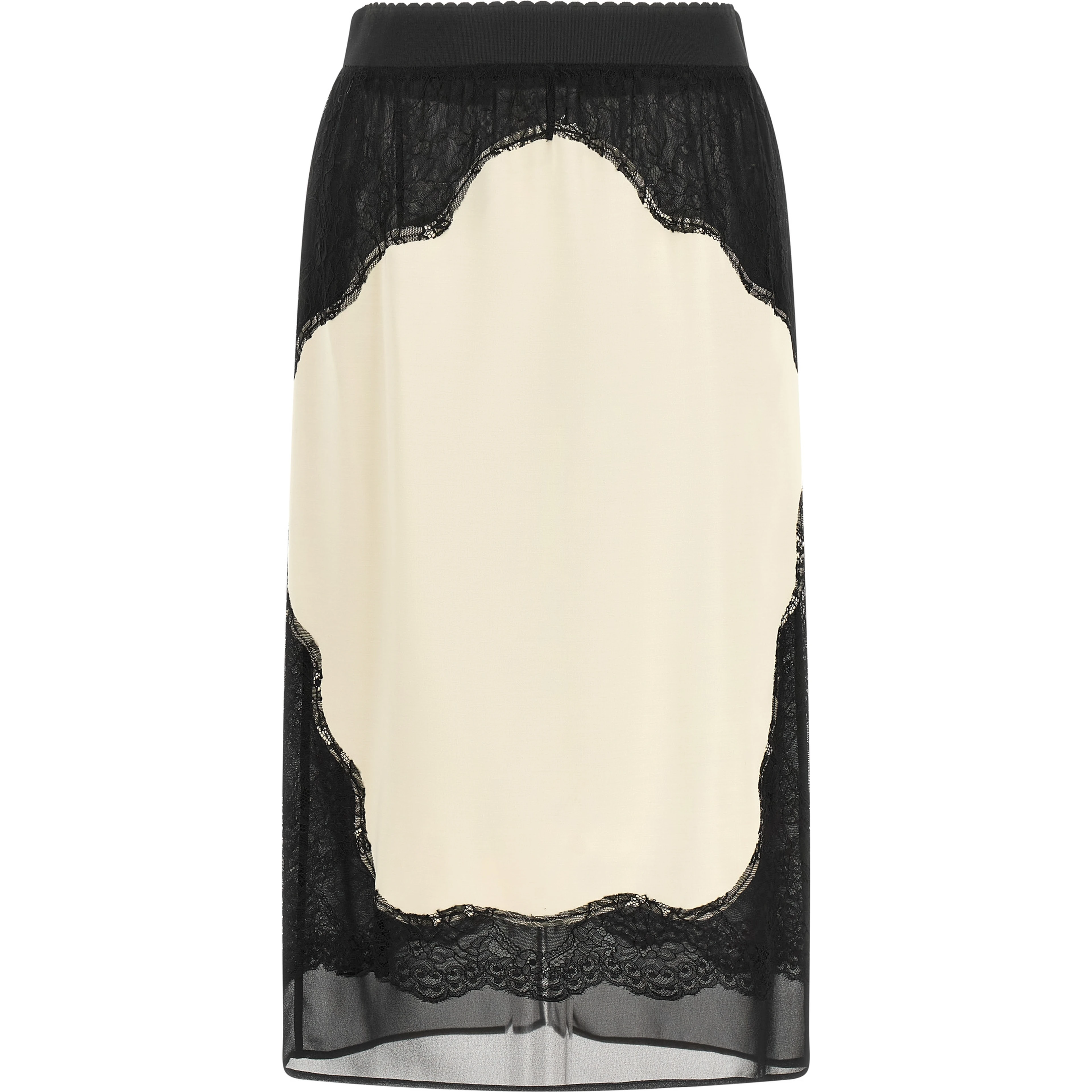 Bicolor Viscose Midi Skirt