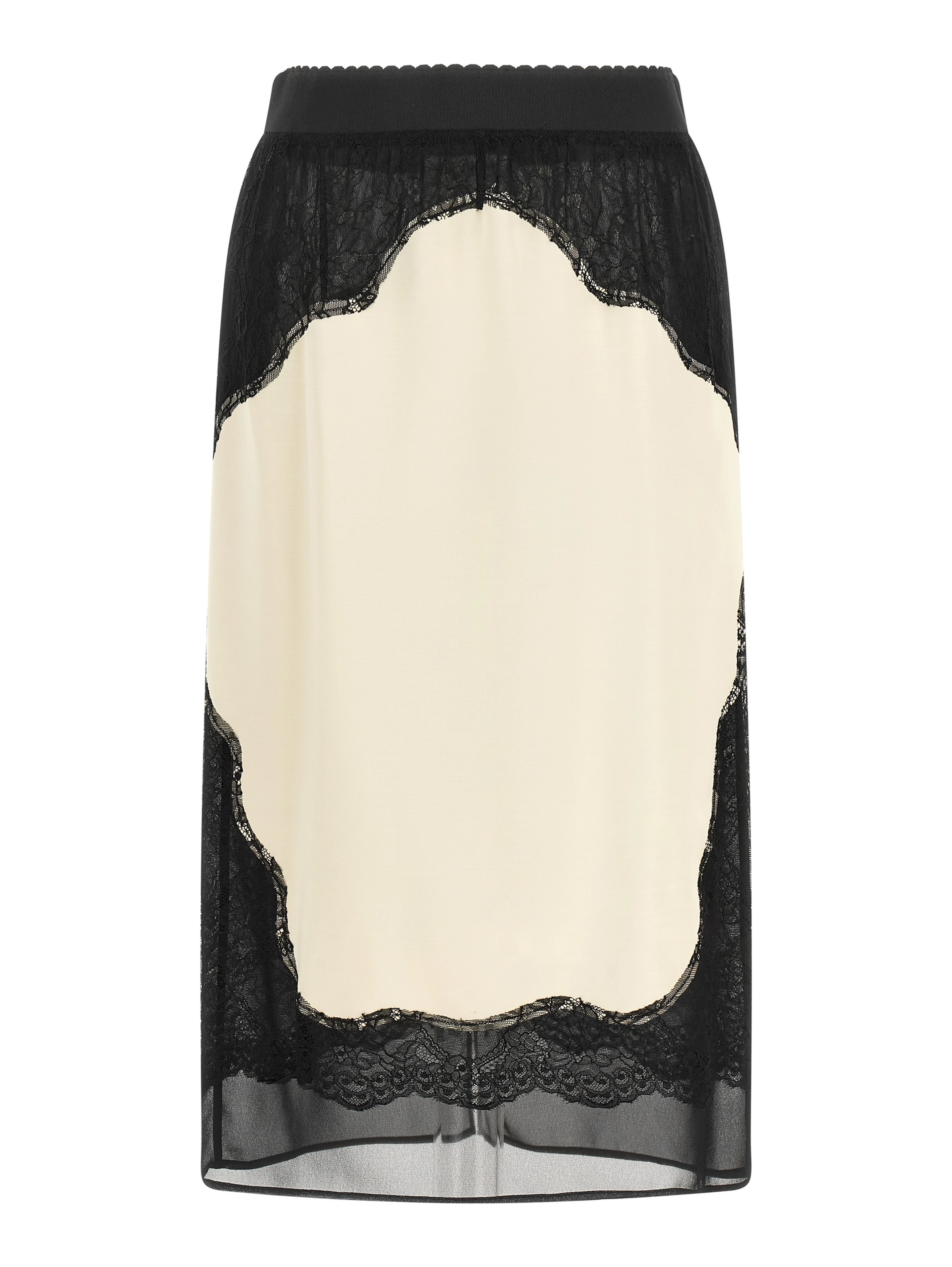 Bicolor Viscose Midi Skirt