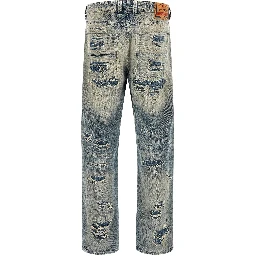 Blue Cotton Relaxed Fit Jeans