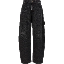 Black Cotton Relaxed Fit Jeans