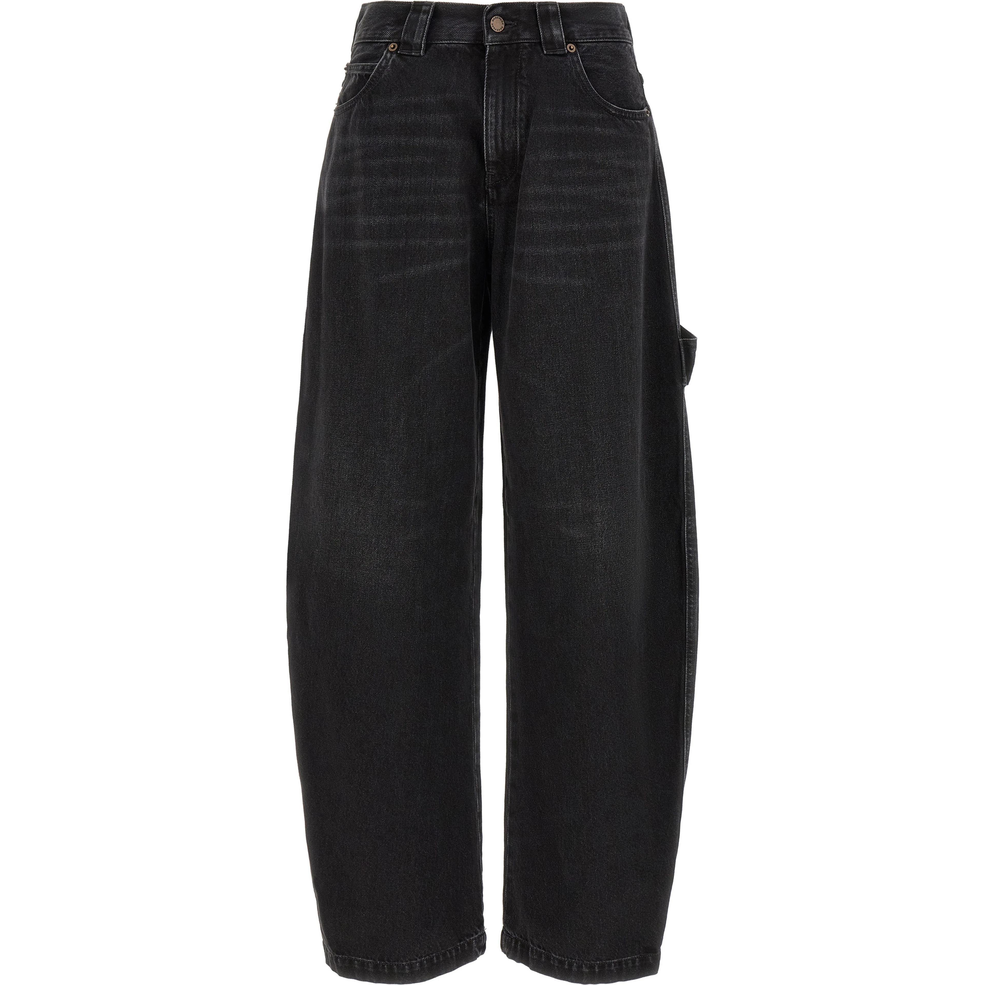 Black Cotton Relaxed Fit Jeans
