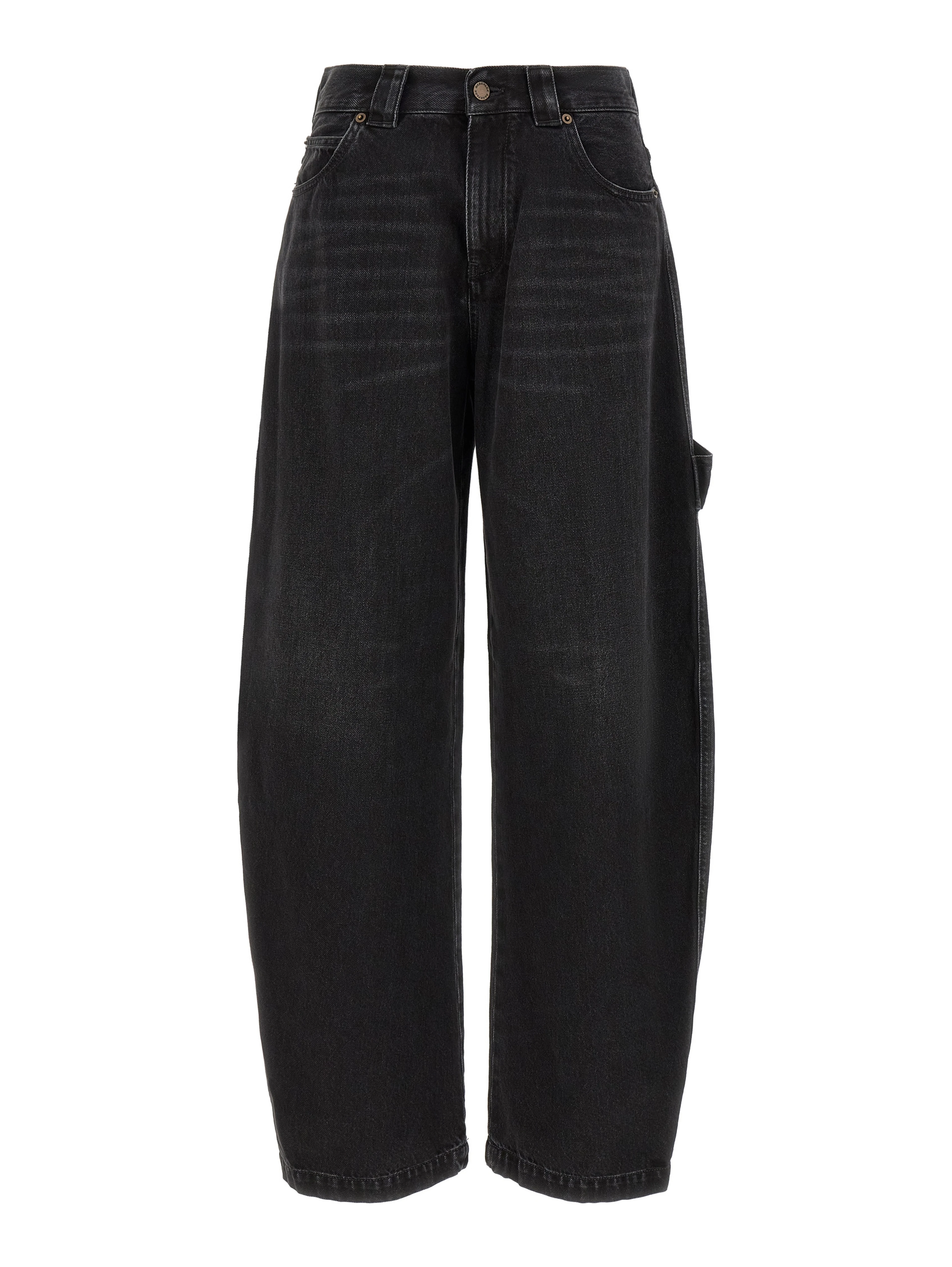 Black Cotton Relaxed Fit Jeans