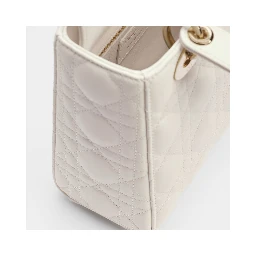White Lamb Leather Handbag