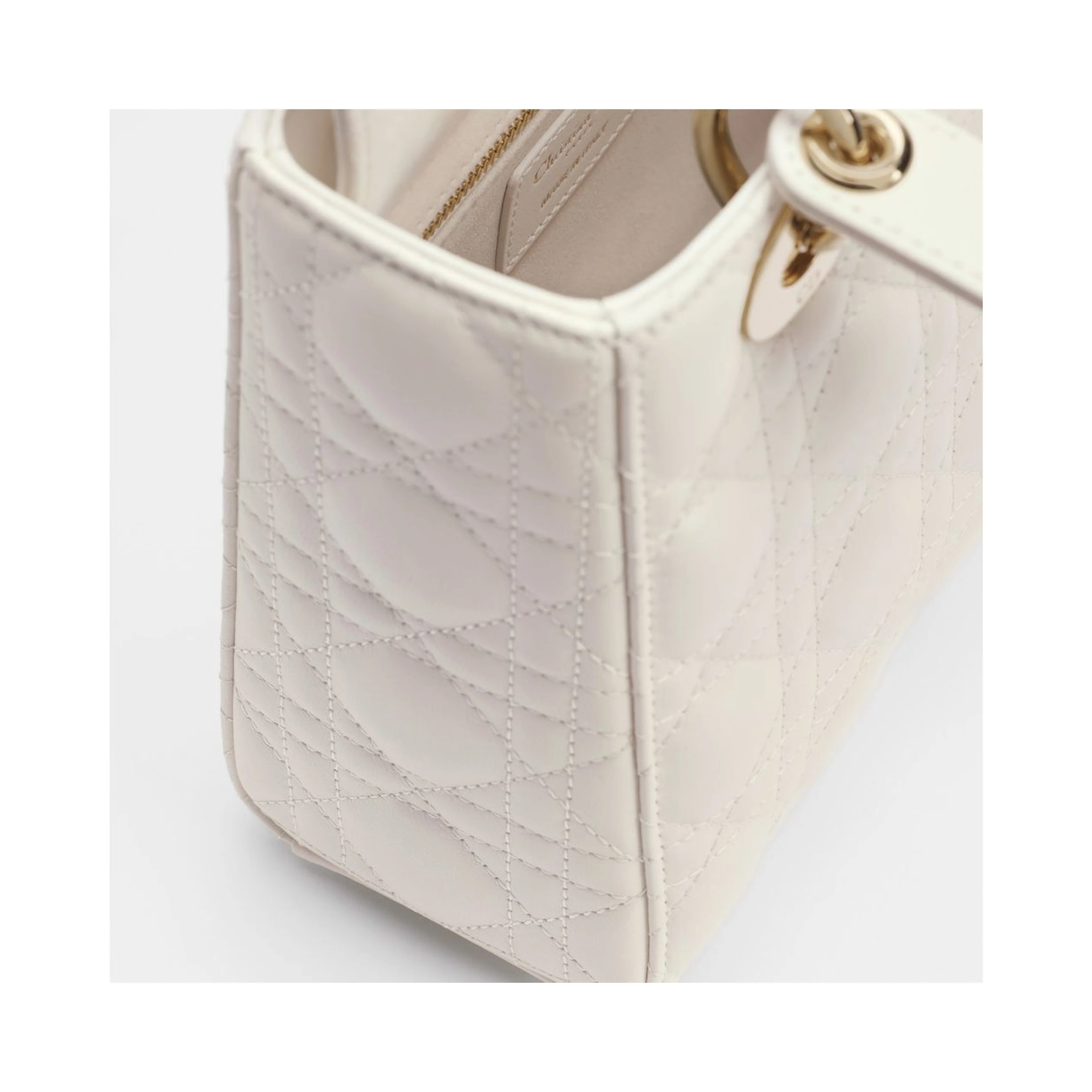 White Lamb Leather Handbag