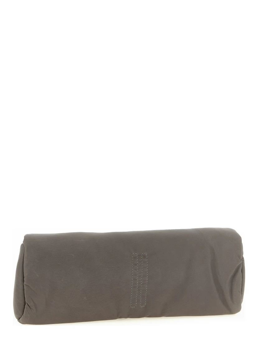 Gray Calfskin Clutch Bag