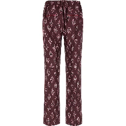 Multicolor Silk Casual Pants