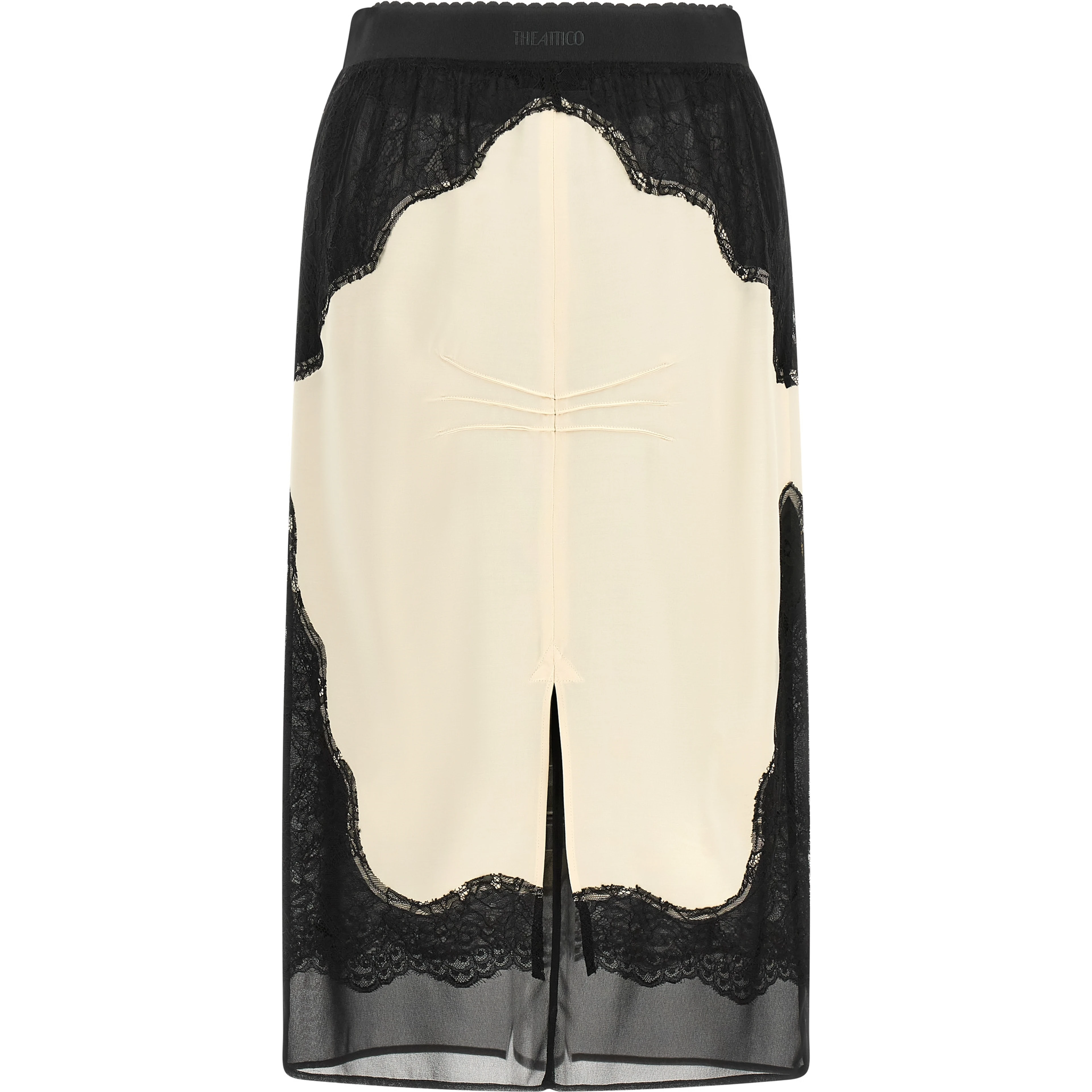 Bicolor Viscose Midi Skirt