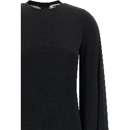 Black Polyester Long Dress