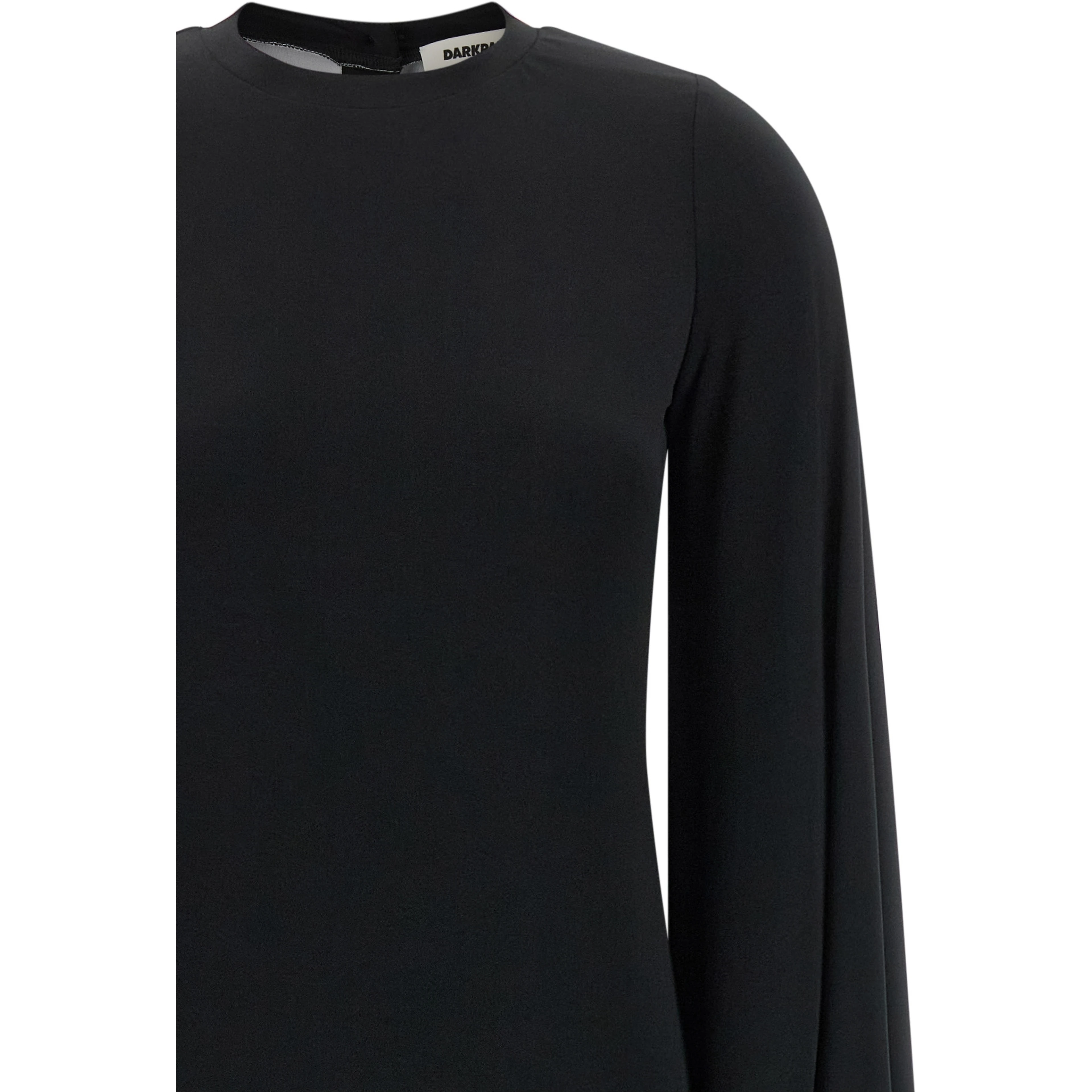 Black Polyester Long Dress