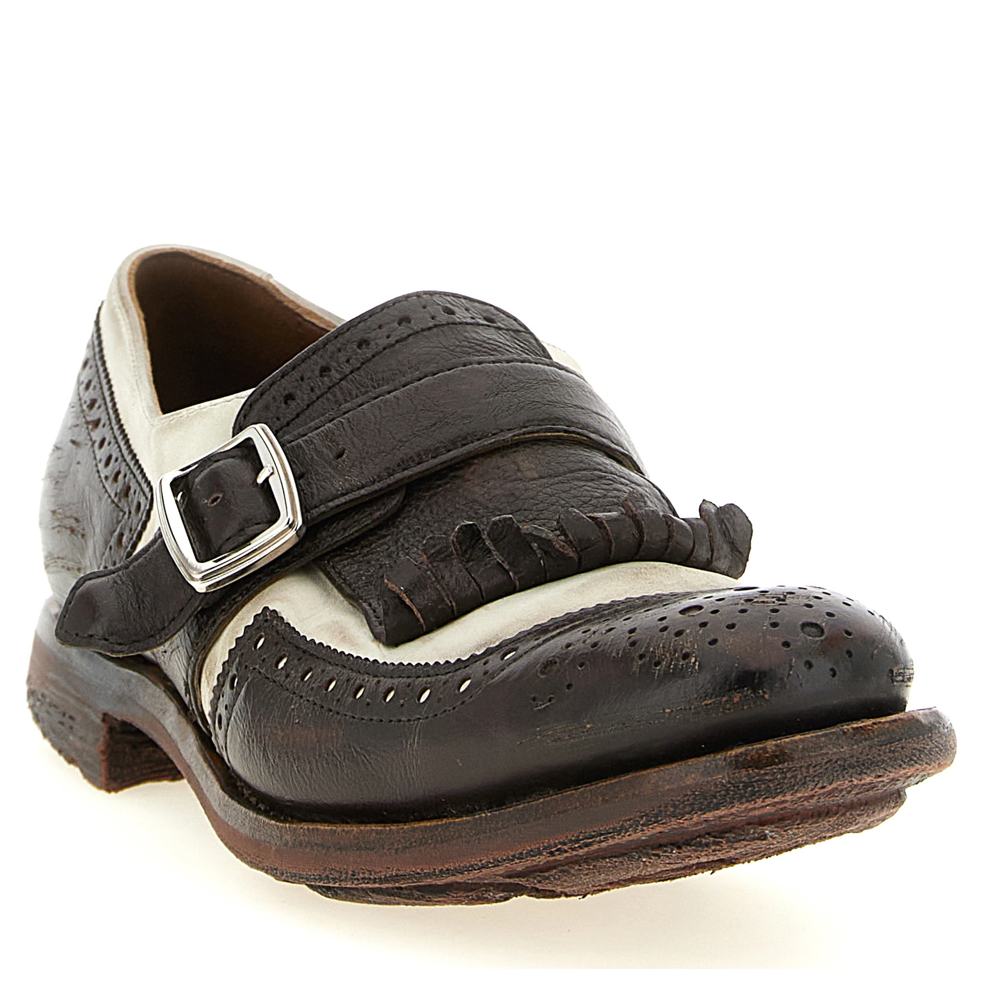 Brown Calfskin Oxfords And Derbies