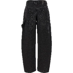 Black Cotton Relaxed Fit Jeans