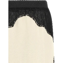 Bicolor Viscose Midi Skirt