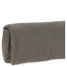 Gray Calfskin Clutch Bag