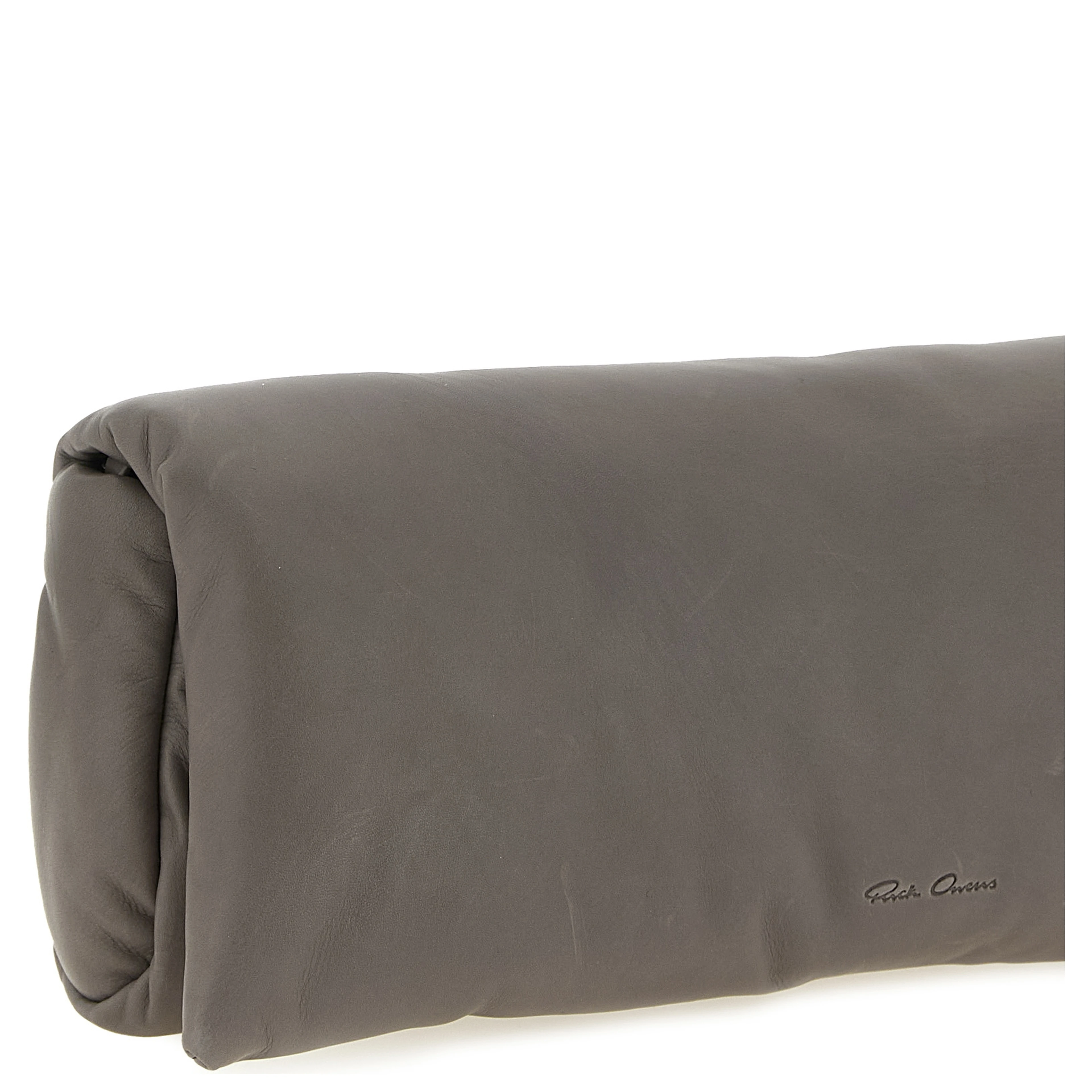 Gray Calfskin Clutch Bag