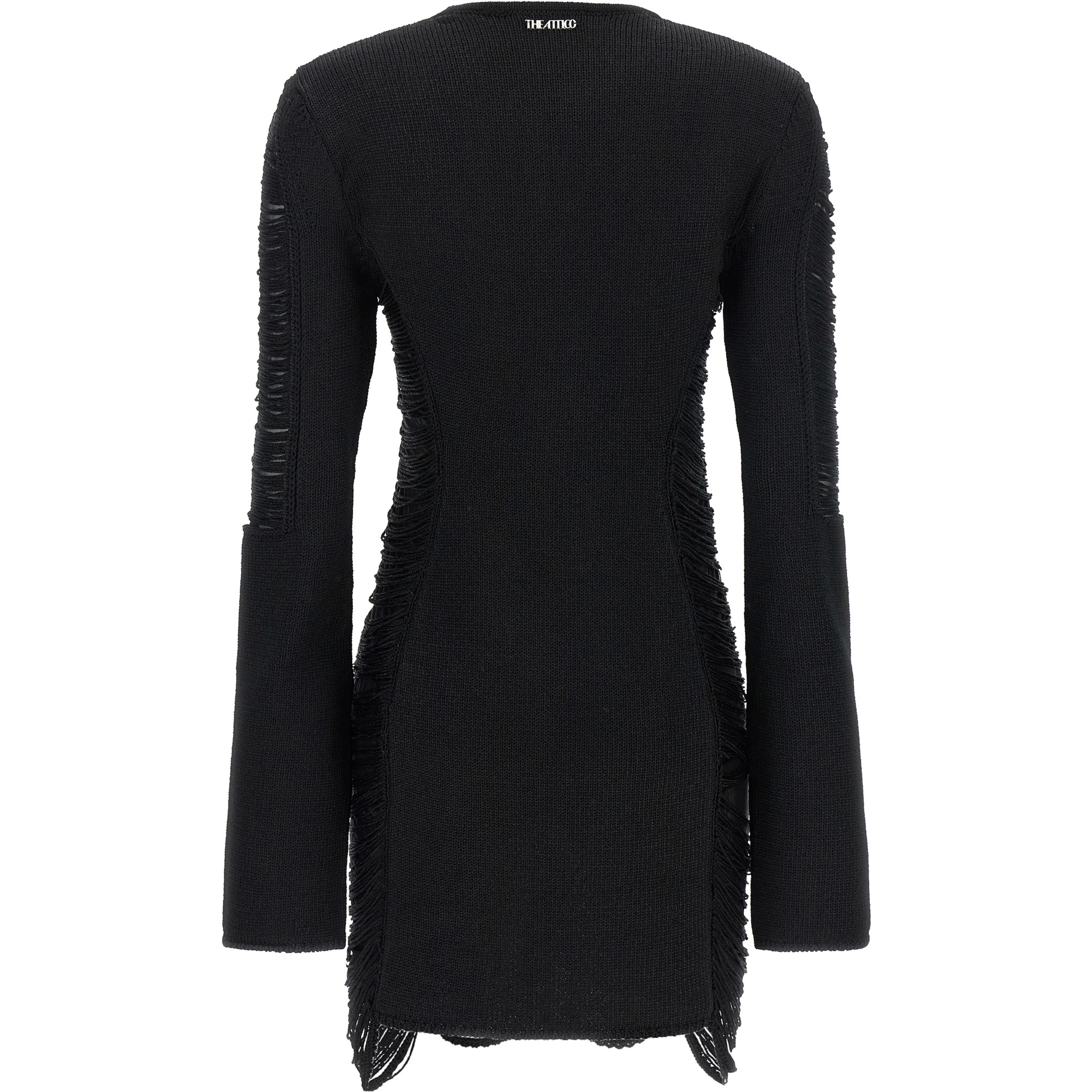 Black Viscose Short Dress