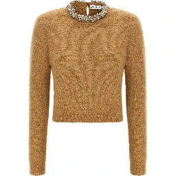 Brown Polyester Cardigan