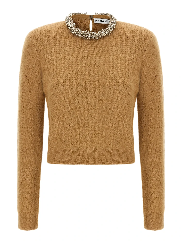 Brown Polyester Cardigan