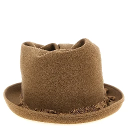 Beige Wool Fedora