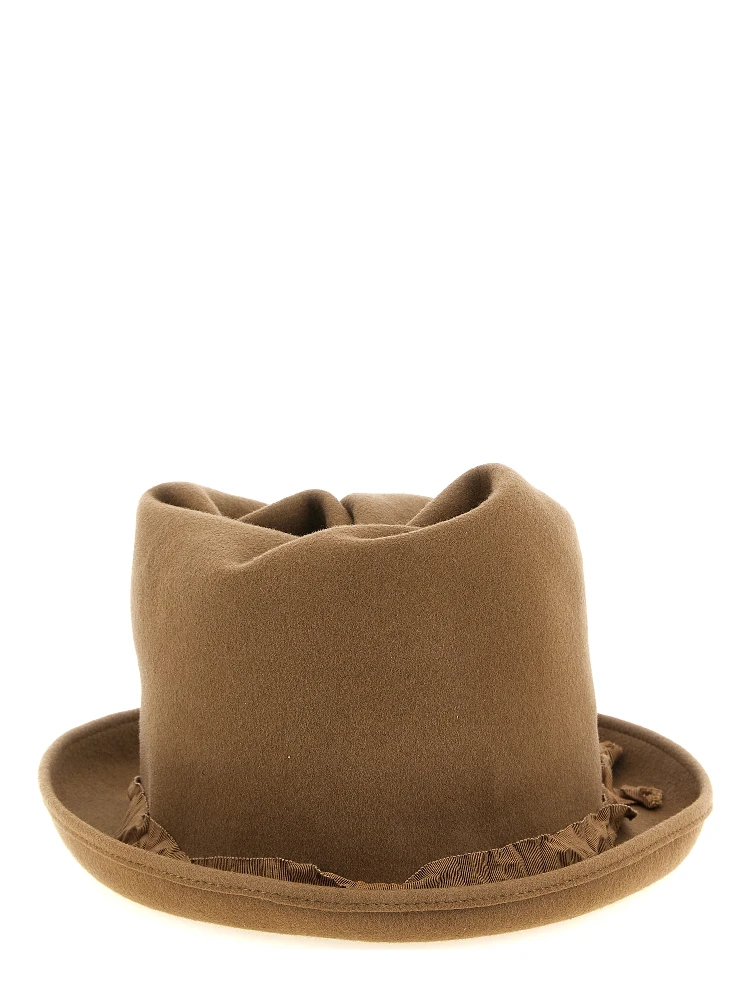 Beige Wool Fedora alternative