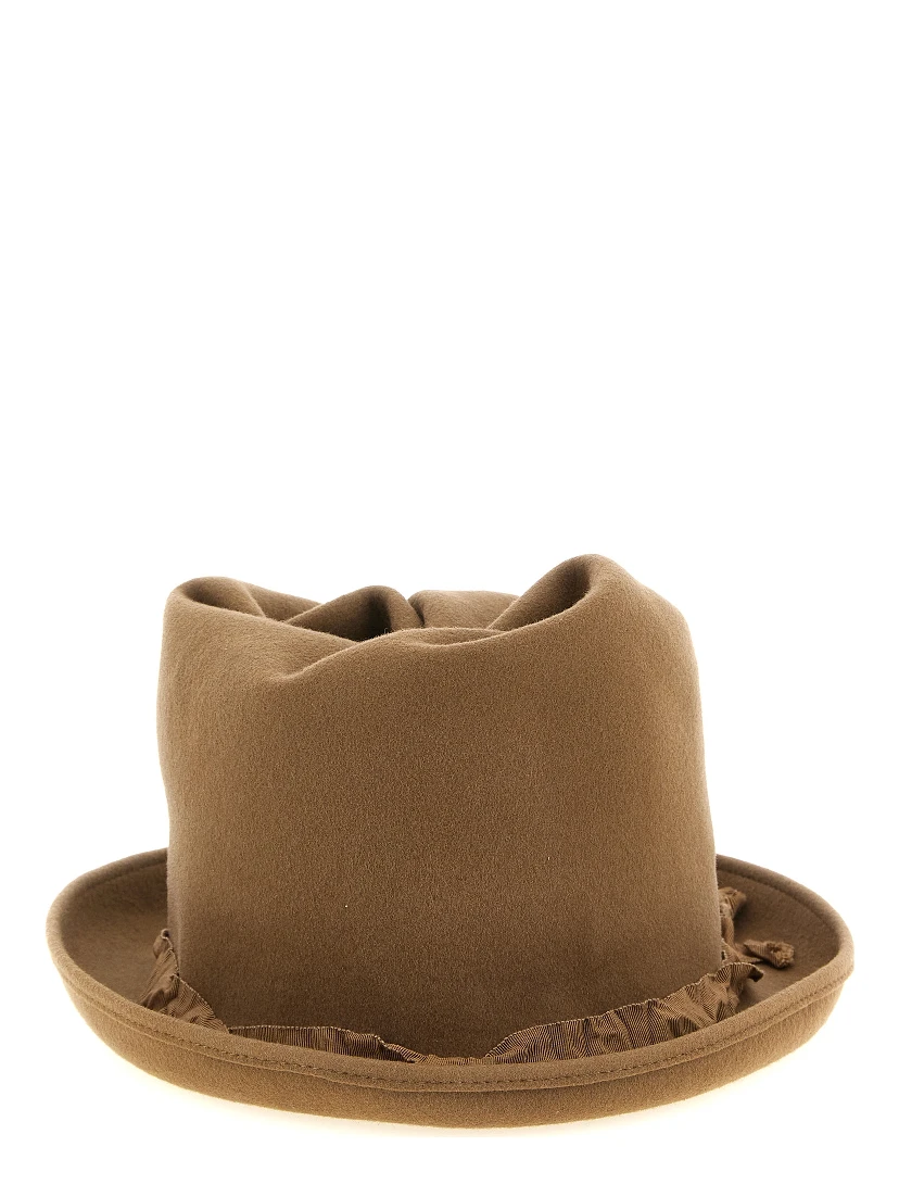 Beige Wool Fedora