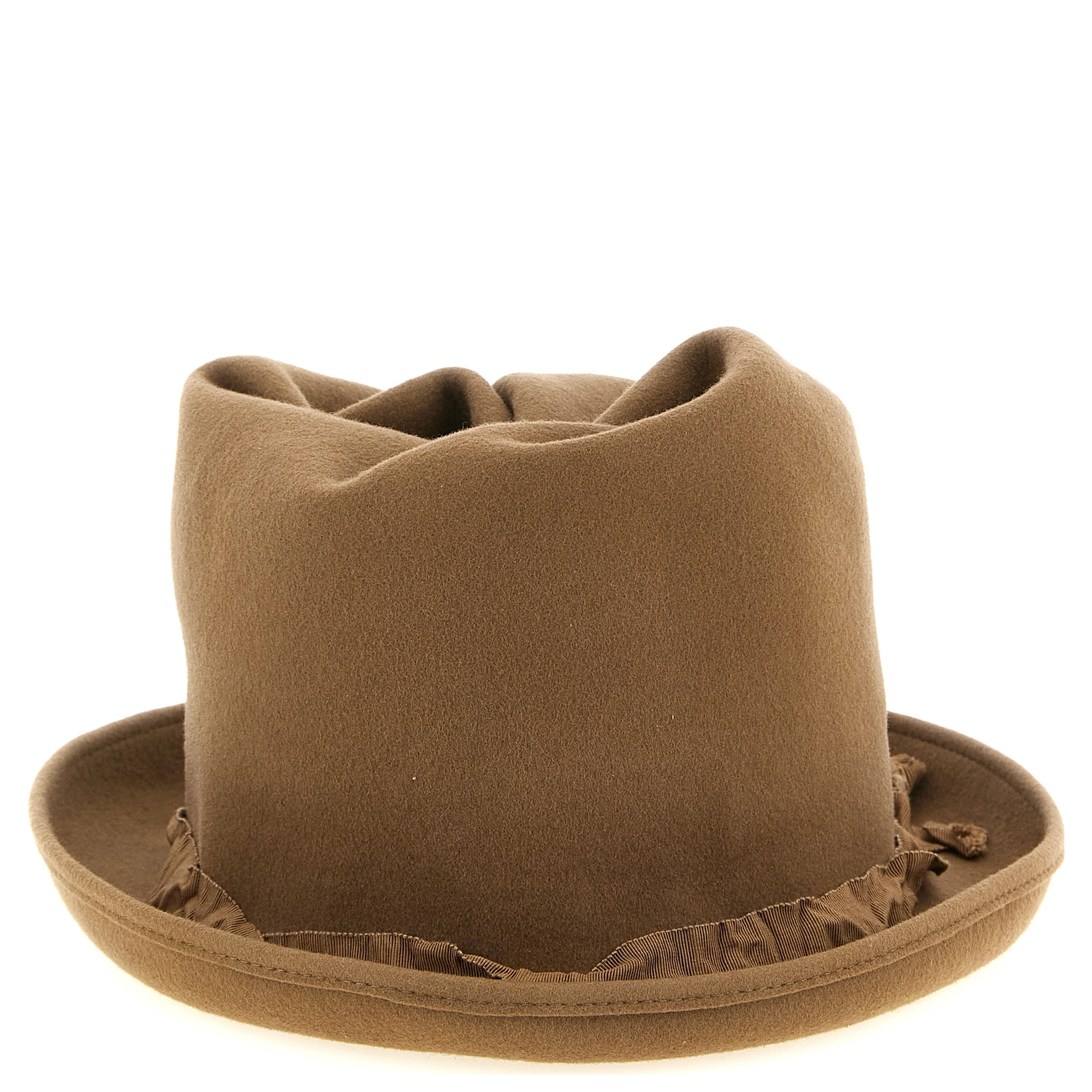 Beige Wool Fedora