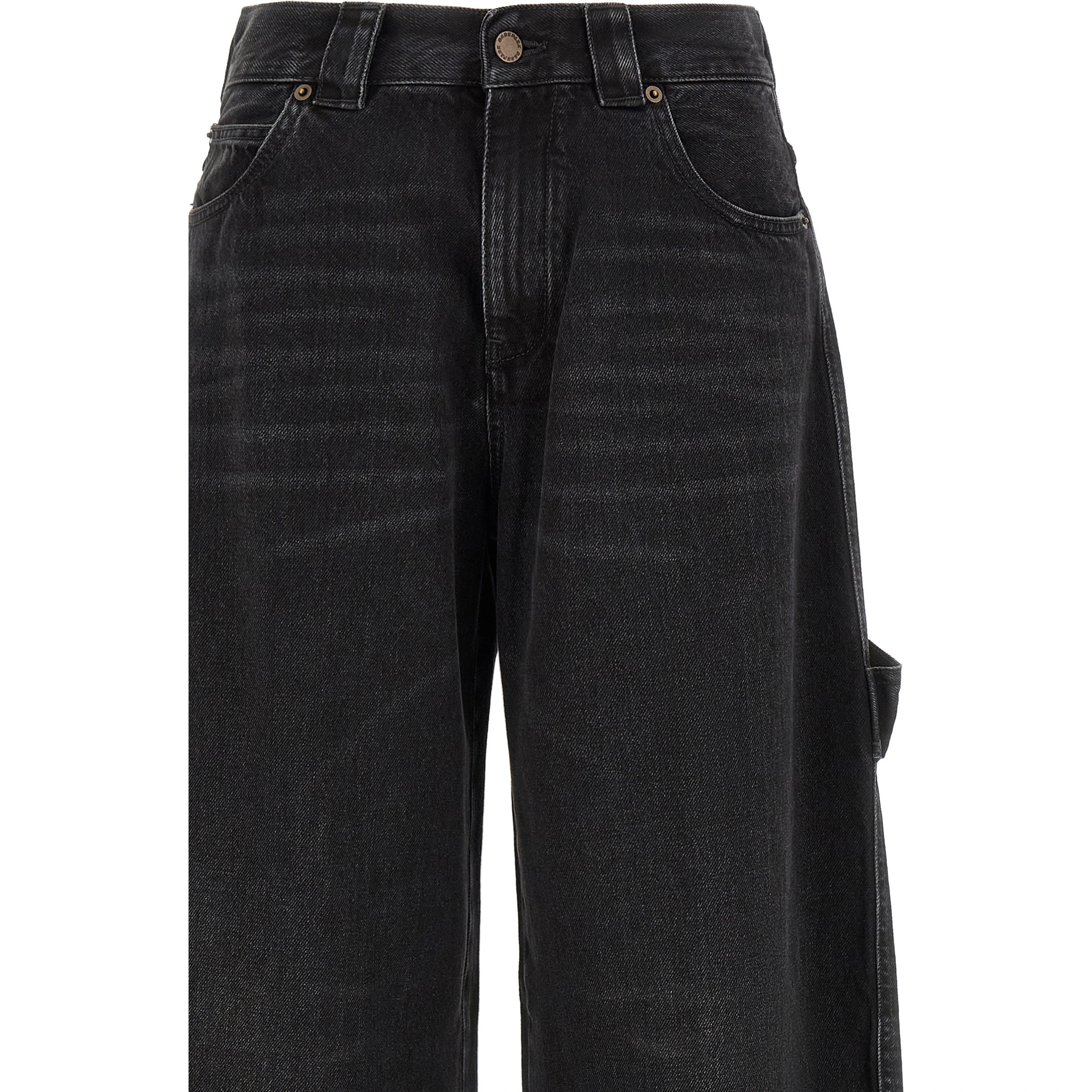 Black Cotton Relaxed Fit Jeans